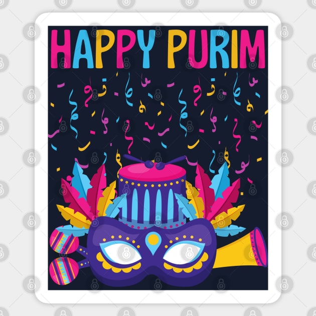 Happy Purim Sticker by Souls.Print